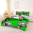 thumbnail image 2 of Erosebridal Boys Gamer Queen Duvet Cover Set, Video Game Controller Bedding, Green, Gamepad Reversible, 1 Duvet Cover and 2 Pillowcases (No Comforter), 2 of 5