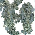 thumbnail image 3 of unique 8.3' Long Big Faux Eucalyptus Garland Greenery Garland Artificial Silver Dollar, 3 of 5