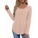 thumbnail image 5 of Camisas de Larga para Mujer, Conjuntos de Otoño, Cuello Redondo, Túnicas Casuales, Blusas de Moda, Ropa de Moda. Rosa M, 5 of 6