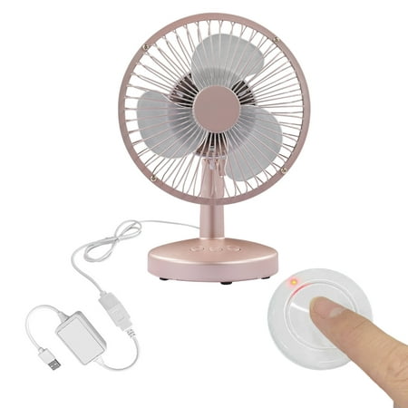 

FSLiving 5V USB-Powered Fan Cooling Air Fan Rotatable Powerful Fan with Remote Control Two Speed Governing Fan for Office Computer Desk Dormitory Student Dormitory Rose Gold - 1 Pack