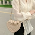 thumbnail image 5 of Faraee Womens Cute Heart Shape Crossbody Shoulder Bag Leather Zip Top Handle Satchel Fashion Small Handbags Purse, 5 of 7