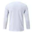 thumbnail image 6 of Mens T-Shirts Autumn Winter Solid Color Round Neck Long Sleeve Loose Casual Tops Tshirts Holiday Wear, 6 of 6