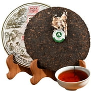 Yunnan Mengku Ripe Pu-erh Tea Black Tea Gong Ting Royal Old Puer Tea Cake 400g(0.88LB)