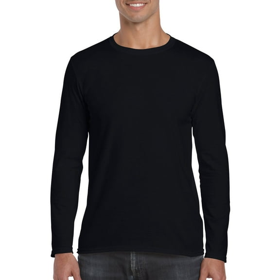 Gildan Mens Softstyle Long Sleeve T-Shirt, M, Black