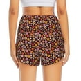 thumbnail image 4 of Vsdgher 70s Groovy Hippie Retro Print Women's Running Double Layer Shorts High Waisted with Pockets Elastic Yoga Workout Athletic Gym Sports, 4 of 8
