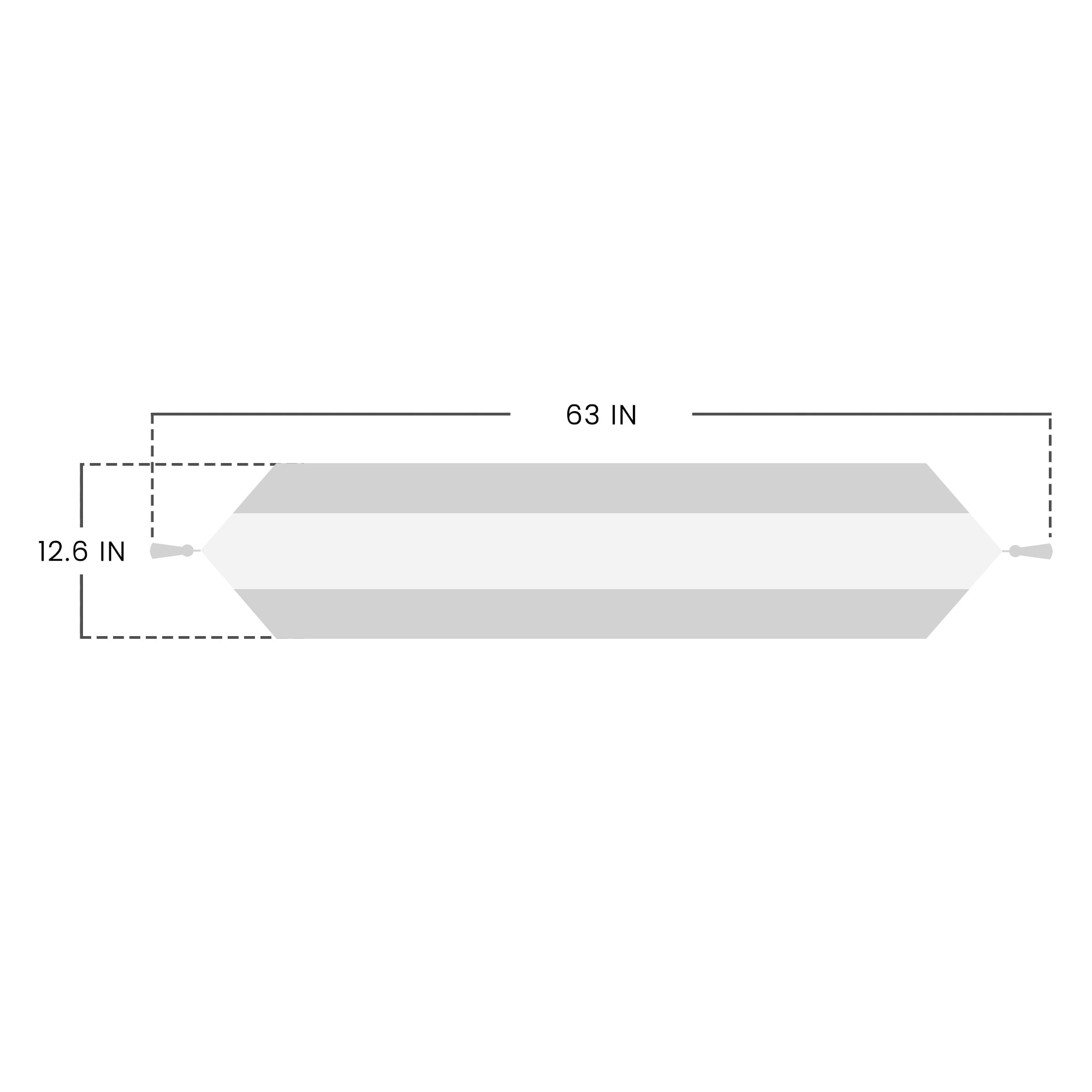 Unique Bargains Long Washable Cotton Table Runner Light Gray 12.6" x 63"