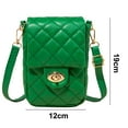 thumbnail image 2 of Bolso de hombro único para mujer Bolso bandolera con entramado Bolso para teléfono móvil, 2 of 5