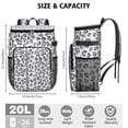thumbnail image 3 of Travel Cooler Bag - White and Gray Of Leopard Print Camping Beer Cooler Backpack with Bottle Opener- Waterproof Insulated Picnic Backpacks - Cooler Bag for Beach, 3 of 6