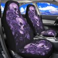 thumbnail image 3 of Yuyamidu Purple Skull Rose Car Front Seat Covers Elastic Fabrics Universal Front Seat Cover Removable Automotive Accessories Easy Installation Suitable for Cars, SUV and Trucks, 3 of 7