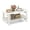 White, variant on Costway 2-Tier Coffee Table Irregular Center Table with Open Storage Shelf Cocktail Table Black