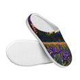 thumbnail image 3 of Daiia Galactic Night Over Meadow Print Women’s Fuzzy Slippers Memory Foam Lightweight House Shoes Cozy Loafer Flannel House Shoes-40/41, 3 of 7