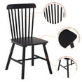 thumbnail image 2 of PAPROOS Dining Chairs Set of 4, Solid Wood Dining Room Chair with Backrest, Modern Wide Kitchen Dining Chair with Comfortable Seat for Kitchen, Dining Room, Black, 2 of 10