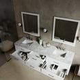thumbnail image 4 of Castor 84 in W White Double Bath Vanity, Carrara Marble Top, and 36 in Mirrors, 4 of 10