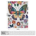 thumbnail image 4 of Orinice Butterfly Throw Blanket for Women Girls, Colorful Butterfly and Flora Ultra Soft Fuzzy  Throw Blanket Cozy Plush Blanket Decor for Couch Home Bed Christmas Birthday Gifts   50x60in, 4 of 6