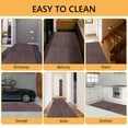 thumbnail image 5 of Hengbo Indoor Outdoor Runner Carpet 2 x 6 ft Runner Rugs Rubber Backing Rug for  Hallway Entryway Kitchen  Laundry Room   Brown, 5 of 6