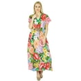thumbnail image 1 of Bimba Caftan Long Floral Multicolore en Coton pour Femmes, 1 of 6