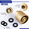 thumbnail image 4 of Paquete de 2 Conectores Hembra para Montacargas 7141F, Adaptador para Tanque de Propano, Entrada de 1-1/4 Pulgadas X Salida NPT de 1/4 Pulgadas con 4 Juntas Tóricas de Goma, 4 of 5