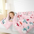 thumbnail image 4 of Manfei Cartoon Xmas Snowman Queen Comforter Set,Merry Christmas Bedding Sets,Pink Red Blue Bedding Comforter Set For Girl Kids,Breathable Home Decor Reversible,3 Pieces, 4 of 8