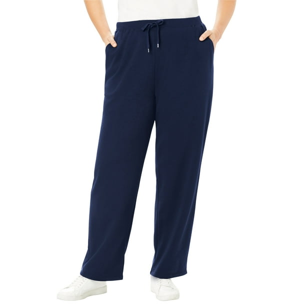 Woman Within - Woman Within Women's Plus Size Tall Better Fleece Sweatpant Pants - Walmart.com