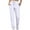 White #008, variant on Women's Fleece Lined Joggers with Pockets High Waisted Straight Leg Sweatpants Winter Warm Lounge Jogging Pants Navy 2XL
