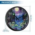 thumbnail image 3 of Voice Activated Clock with Glow Light 12 Inch Large Silent Wall Clock Battery Operated for Home Decor Neon Oversized Waterfall, 3 of 8