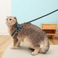 thumbnail image 3 of Flmtop Pet Harness Bowknot Decor Adjustable Polyester Dog Safe Chest Strap Leash for Walking Purple, 3 of 9