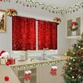 thumbnail image 2 of Christmas Kitchen Curtains Snowflakes Window Short Tier Curtains Over Sink Set of 2, Xmas Red Winter Kitchen Decor 26" x 36", 2 of 7