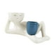 thumbnail image 5 of Maceta de resina con figura acostada de lado, maceta para decoración de jardinería, maceta doble para flores Con plantador azul, 5 of 9