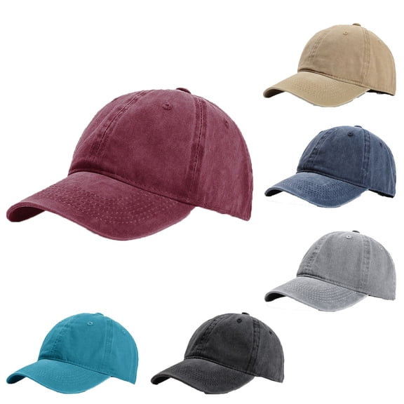 YYDENG Vintage Washed Soft Cotton Baseball Hat Curved Brim Breathable Adjustable Size Unisex Dad Cap For Walking Travel Fishing Running Outdoor Sun Shade