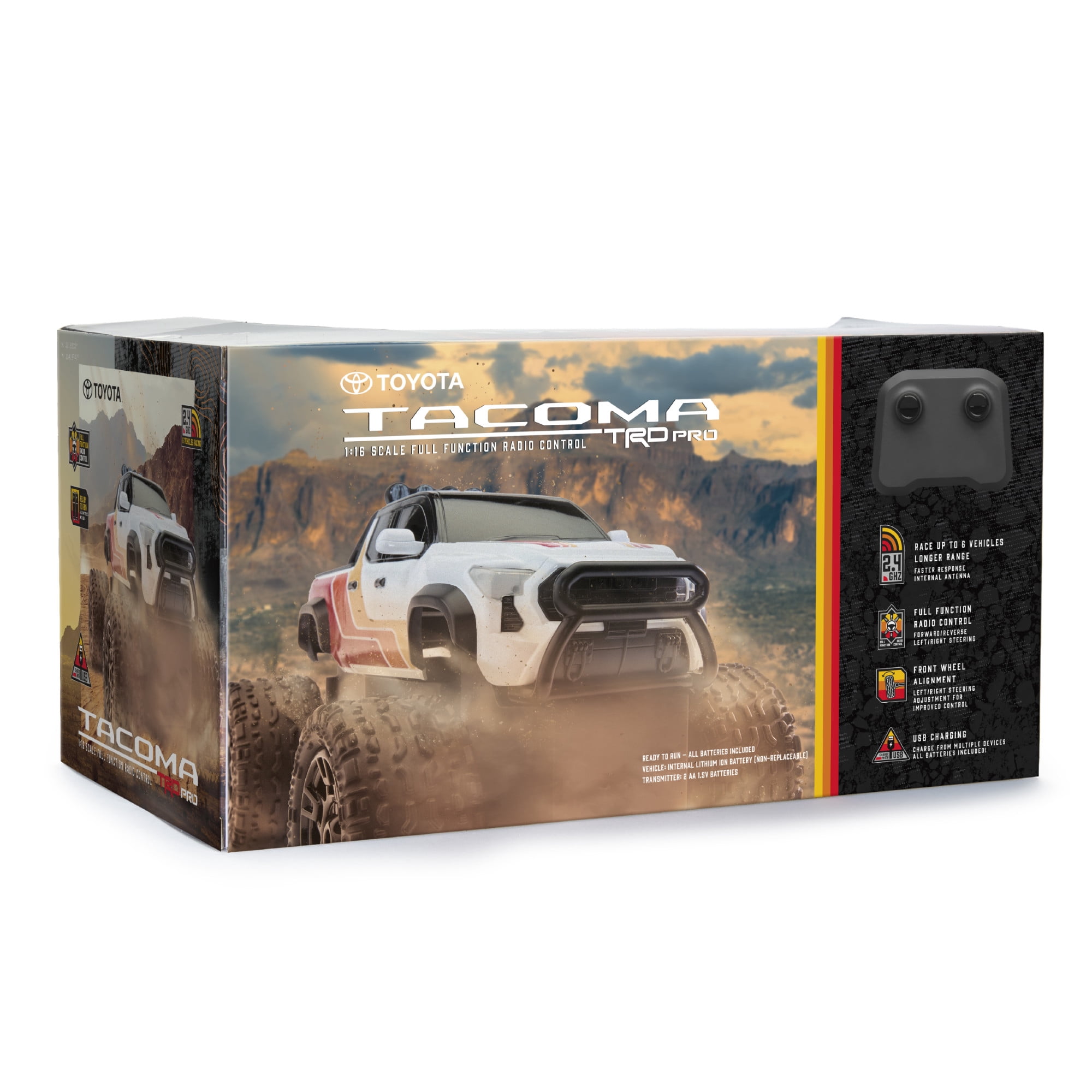 Toyota Tacoma TRD Pro 1:16 Scale Remote Control Truck, 2.4GHz RC, USB-C Rechargeable