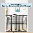 thumbnail image 2 of Fairy Baby Extra Tall 40.55" Baby Gate 29.53"-32.68" Wide Pressure Mounted Walk Through Swing Auto Close Safety Black Metal Toddler Child Dog Pet for Indoor Stairs,Doorways,Kitchen, 2 of 6