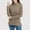 #366-Khaki, variant on Womens Tunic Tops Turtleneck Long Sleeve Shirts Oversized Fall Sweaters Side Split High Low Hemline