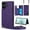 Purple, variant on Dteck Flip Leather Wallet Case for iPhone 16 Plus 5G, Crossbody Wallet Phone Case with Credit Card Holder Strap Lanyard, Women Girl Purse Kickstand, Brown