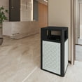 thumbnail image 3 of Flash Furniture Brooks Steel Indoor-Outdoor Trash Can with Locking Access Door 31.4 Gallon, 3 of 14