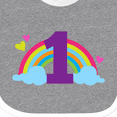 thumbnail image 4 of Inktastic 1st Birthday Rainbow Girls Baby Bib, 4 of 4