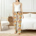 thumbnail image 4 of Disketp Hearts And Autumn Leaves Women's Comfy Pajama Pants Casual Drawstring Palazzo Lounge Wide Leg Pants-XX-Large, 4 of 6