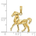 thumbnail image 3 of FB Jewels 14K Yellow Gold 3D Horse - Standing High Polish Pendant, 3 of 5