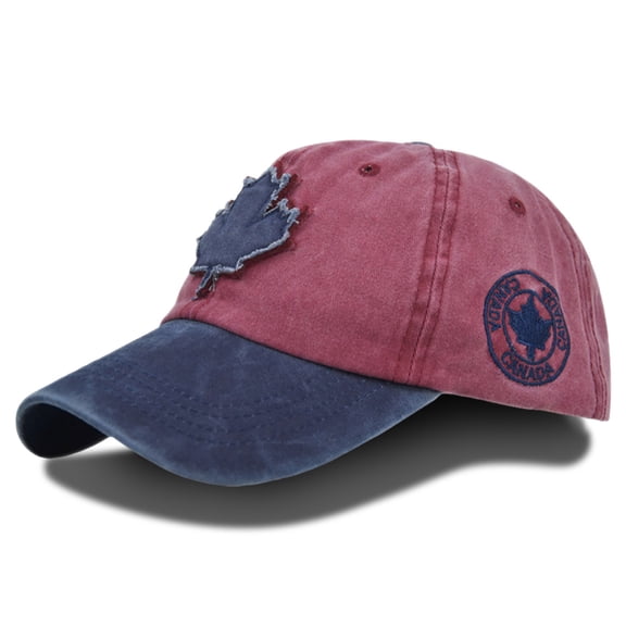 HNMKIU Canada Embroidered Maple Leaf Flag Adjustable Baseball Cap for Men and Women Navy,One Size