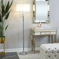 thumbnail image 2 of DecMode 63" 3 Light Silver Floor Lamp with White Microfiber Shade, 2 of 10