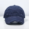thumbnail image 3 of SikaFu Baseball Hat Female New Spring And Summer Wild Soft Top Hip Hip Hip Hip -Hop Hats Outdoor Student Retro Personality Broken Hole Shading Cap, 3 of 9