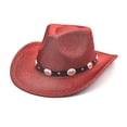 thumbnail image 3 of PEIXUN Women's Big Brim Cowboy Hat Western Bowler Hat, 3 of 3