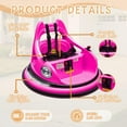 thumbnail image 7 of Track Seven 12V Bumper Car for Toddlers, Kids Electric Bumper Car with Remote Control, LED Lights, Bluetooth, 360°Spin, Ride on Toy Car for Boys Girls Aged 2+, Rose Red, 7 of 7