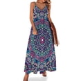 thumbnail image 1 of Vestido étnico retro vintage, arte abstracto, bonito vestido largo con tirantes, estilo callejero, bohemio, vestidos largos de primavera con cuello en V, vestidos oversize, 1 of 7