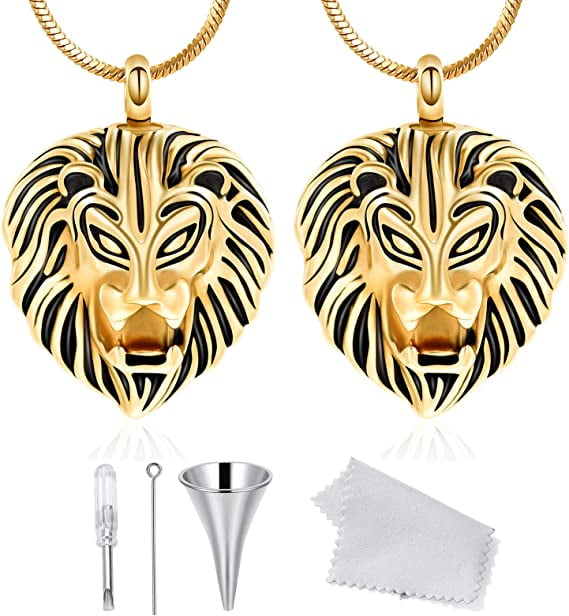 Lion King Head Pendant Necklace Mens Jewelry Lion Head Necklace for