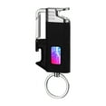 thumbnail image 1 of Black Transparent Chamber Lighter Windproof Blue Flame Keychain Design Black Accent Material Metal Refillable Portable Fire Starter Free Size, 1 of 4