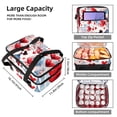 thumbnail image 3 of Valentine's Day Large Capacity Double Layered Insulated Refrigerated Lunch Bag with Two Compartments, Carry Handle - 7.1x11.4x16.1 Inches, 3 of 6
