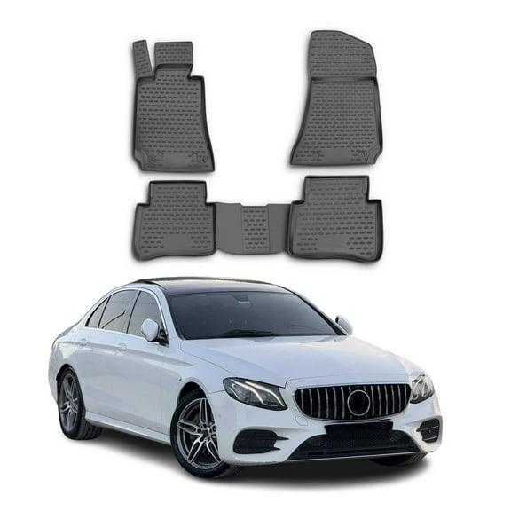 OMAC Floor Mats Liner for Mercedes E Class S212 Wagon 2011-2016 TPE Black 4x