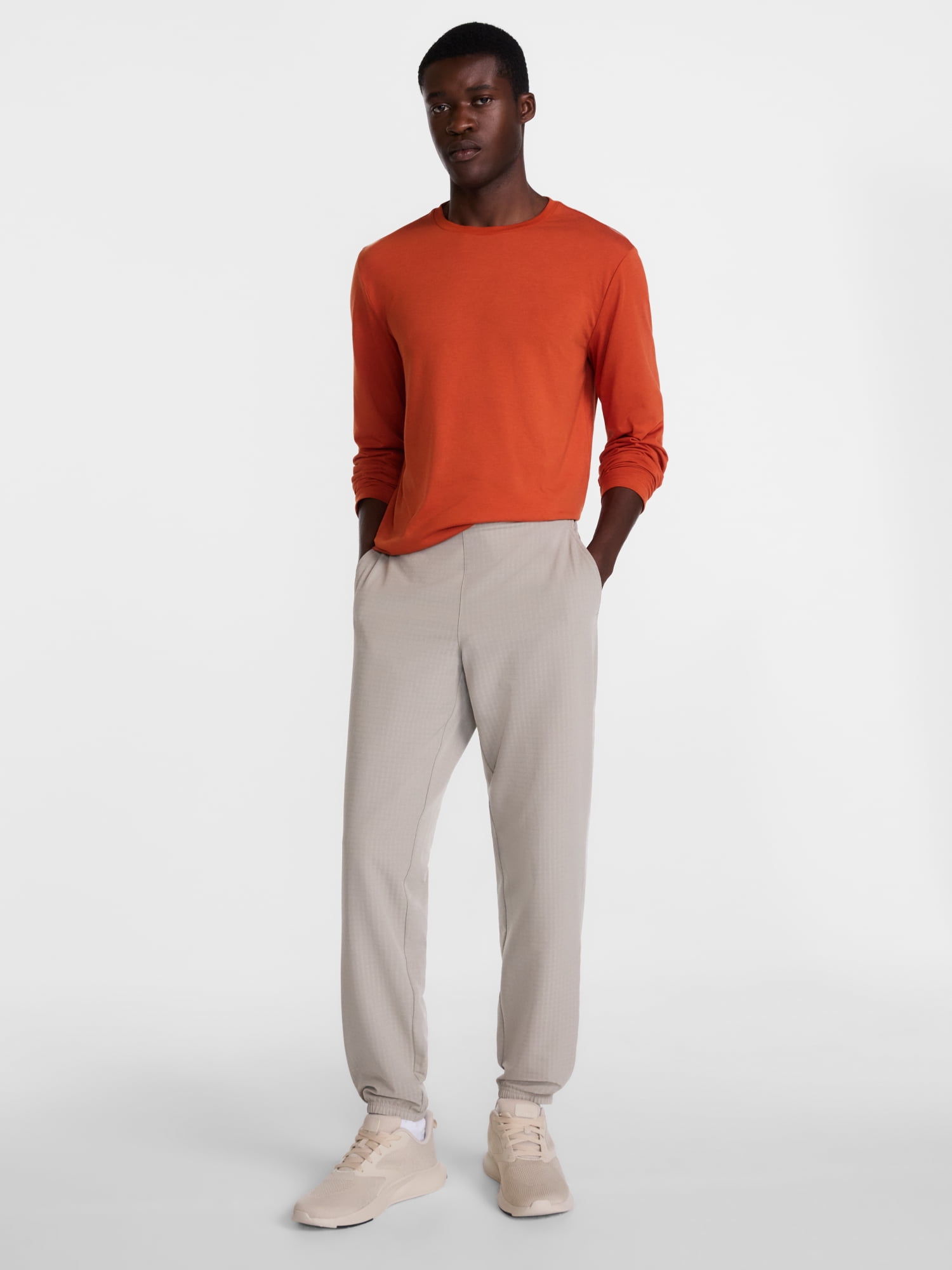 Athletic Works Men's Grid Fleece Jogger Sweatpants, Sizes XS-4XLT