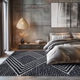 thumbnail image 3 of World Rug Gallery Abstract Geometric Shag Rug – Anthracite Dark Gray – Medium Pile Rug – Kid & Pet Friendly - ANTHRACITE 7'10"x10', 3 of 9
