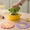 thumbnail image 3 of 2 Pcs Daisy Flower Silicone Heat Insulation Pad, Silicone Dining Mat, Cup Mat, Pot Holders, Non-Slip Insulation Hot Pads for Kitchen, 3 of 9